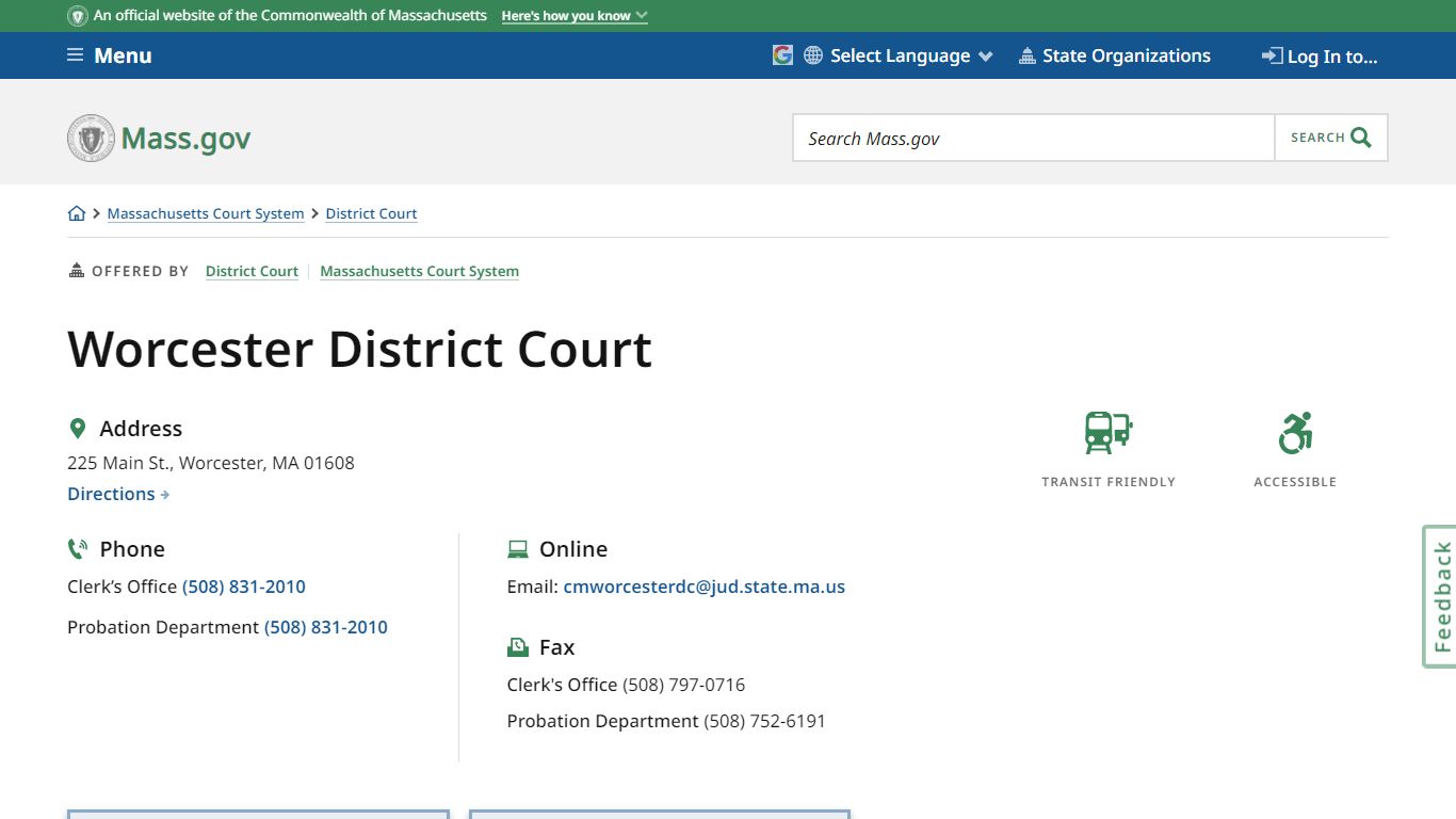 Worcester District Court | Mass.gov